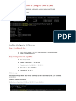 Installer et Configurer DHCP et DNS