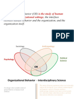 Organizational Behavior (OB), The Interface Between Human Behavior and The Organization, and The Organization Itself