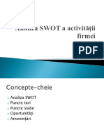 Analiza SWOT A Activităţii Firmei