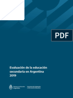 Evaluacion Educacion Secundaria Argentina 2019