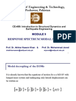 University of Engineering & Technology, Peshawar, Pakistan: Response Spectrum Modal Analysis