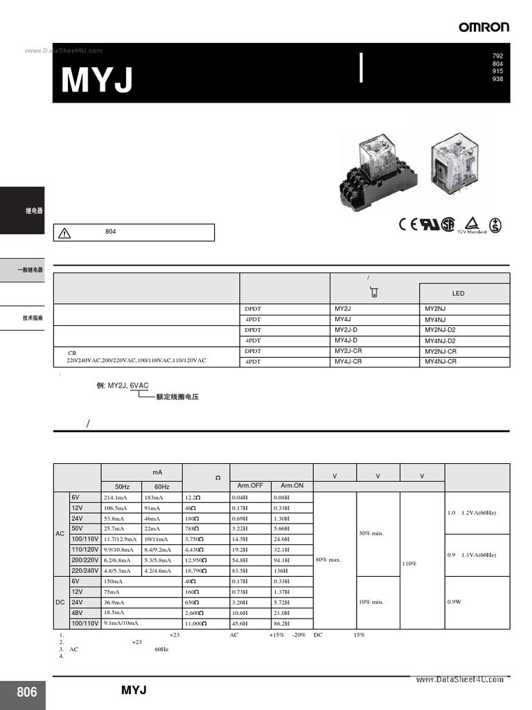 MY2NJ Omron | PDF