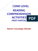 Second Level Reading Comprehension Activities: First Partial