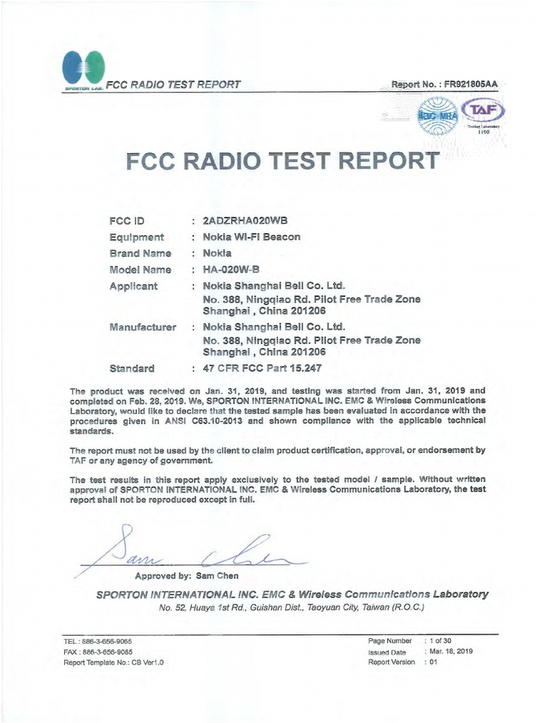 FCC Test Report for 4G Equipment | PDF | Spectral Density | Ieee 802.11