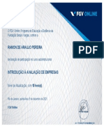 7 Certificado - FGV - Introdução À Avaliação de Empresas - 10 Hrs