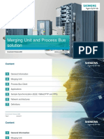 Merging Unit and Process Bus Solution: Unrestricted © Siemens 2020