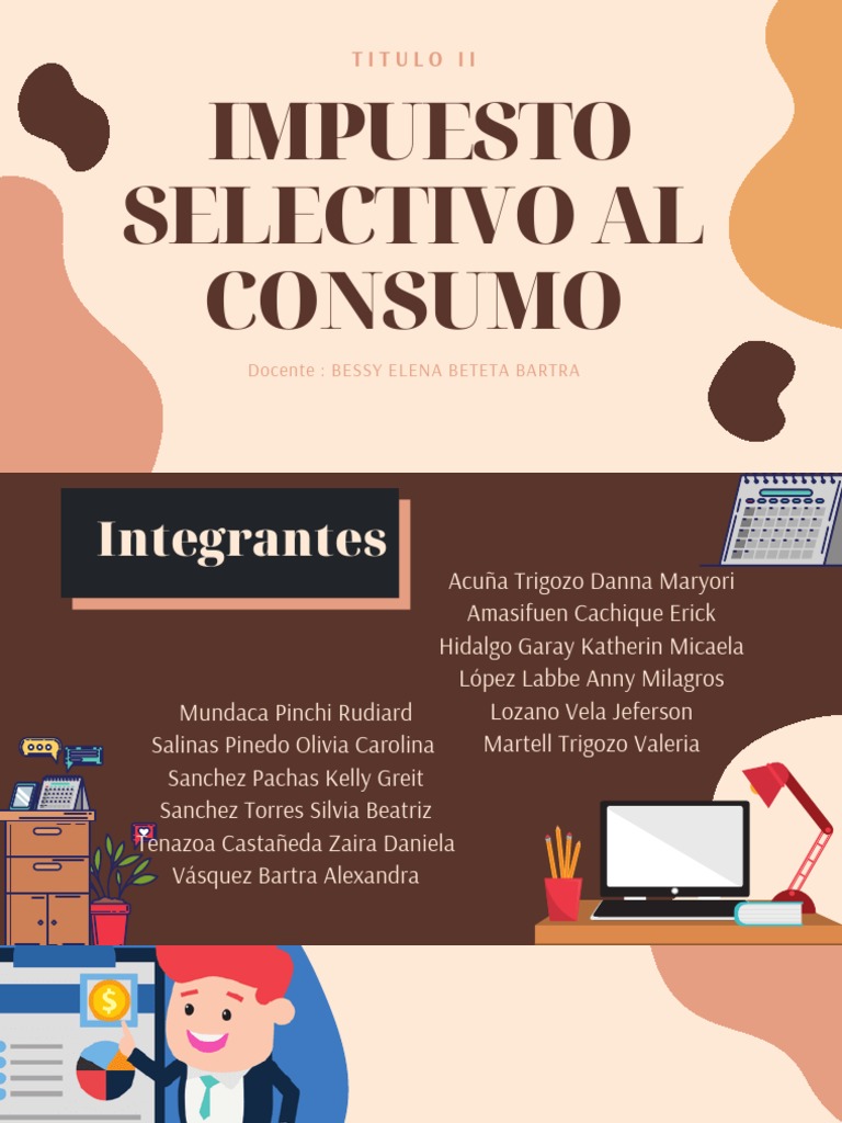 Impuesto Selectivo Al Consumo PDF Impuestos Microeconomía