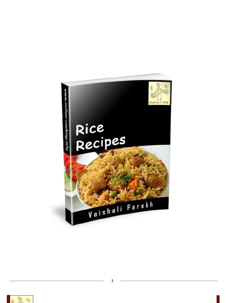 Delicious Indian Rice Recipes | PDF | Curry | Ginger