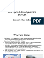 Low Speed Aerodynamics ASE 320: Lecture 5: Fluid Statics