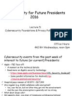 Lecture 5 Cybersecurity Foundations and Privacy Policy