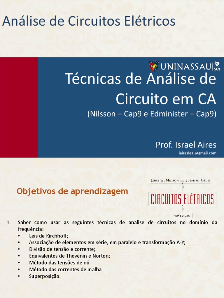 03 ANALISE UNINASSAU v2 | PDF | Rede elétrica | Análise de rede ...