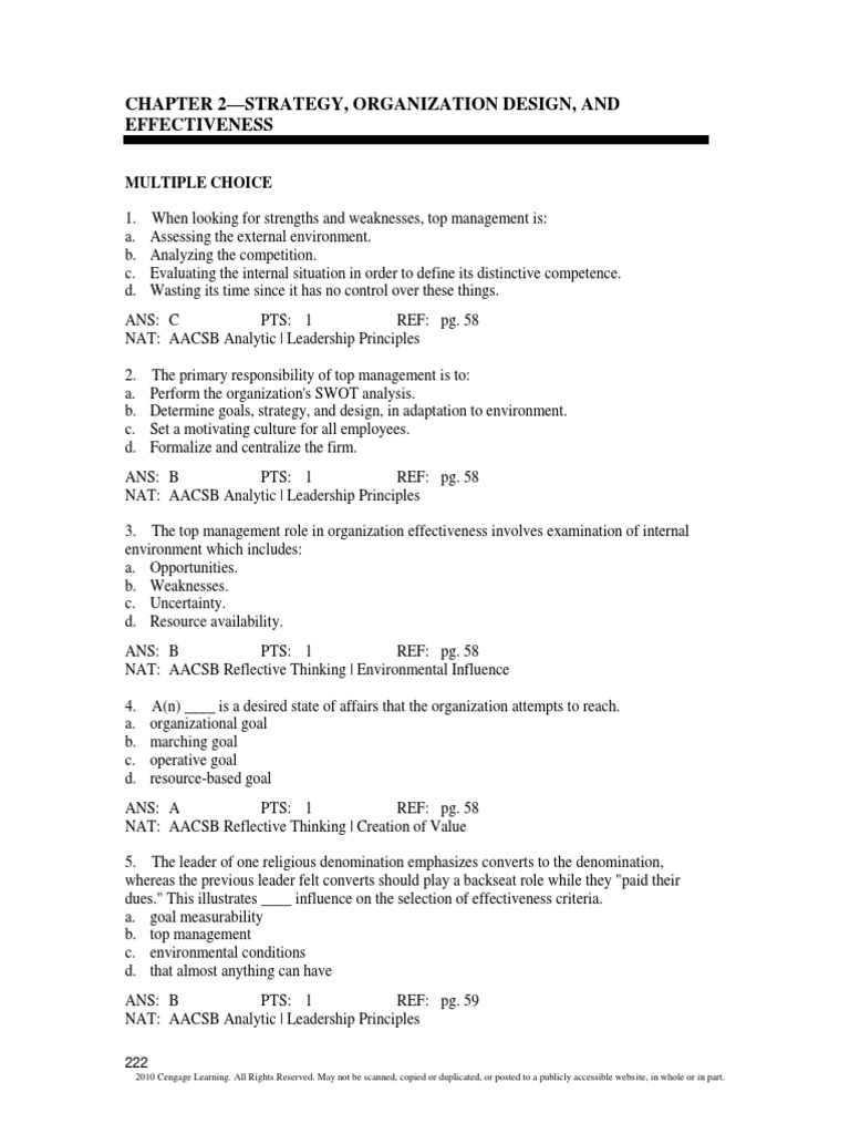 Strategy and Organization Effectiveness | PDF | Strategic Management ...