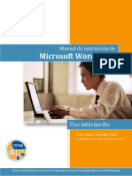 0074 Manual de Instruccion de Microsoft Word 2013 Intermedio