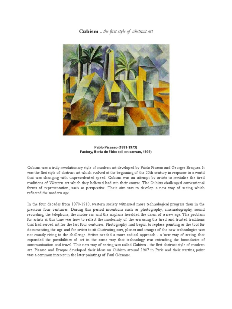 Cubism: Revolutionizing Modern Art | PDF | Cubism | Abstract Art