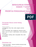 Prioritas Dana Desa Berdasarkan Permendesa PDTT 13 Tahun