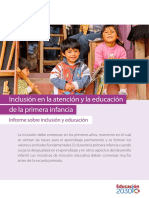 Inclusión en La Atención y La Educación de La Primera Infancia