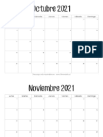 Calendario Imprimible Octubre 2021 Fusionado