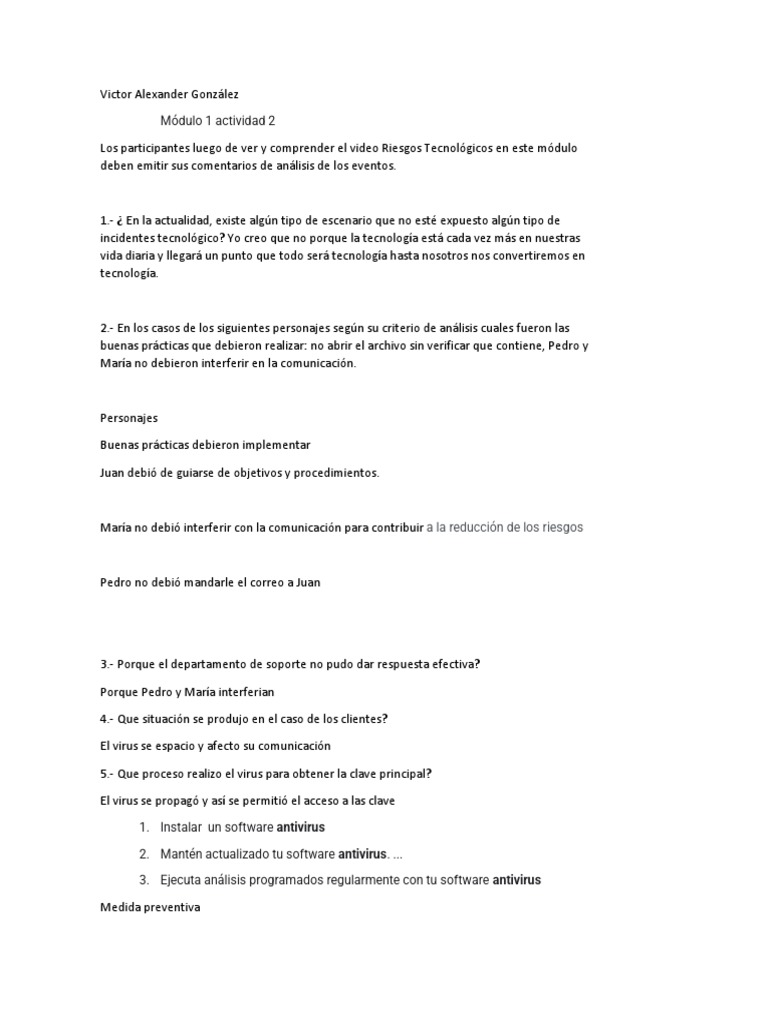 Módulo 1 Actividad 2 | PDF | Crecimiento personal y profesional ...