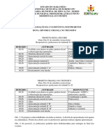 Programação Da Culminância Dos Projetos