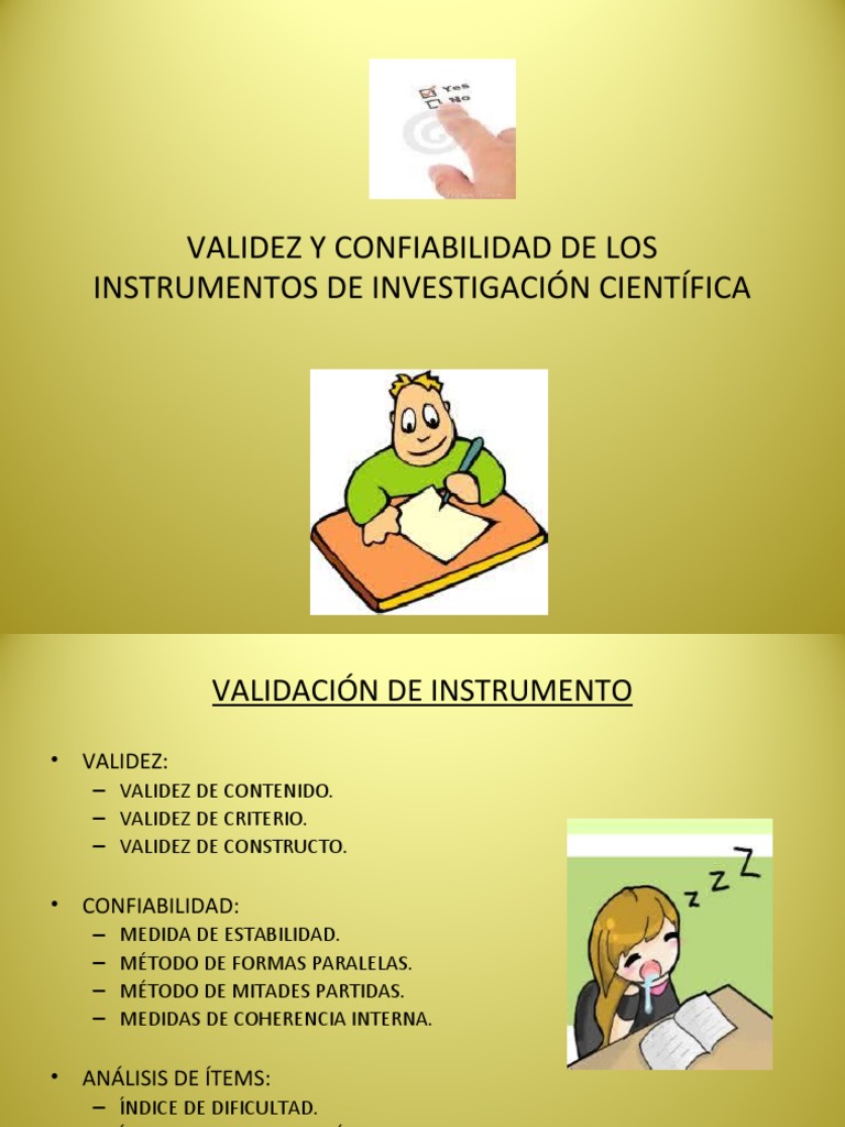 Validezy Confiabilidad | PDF | Validez (Estadísticas) | Sicología