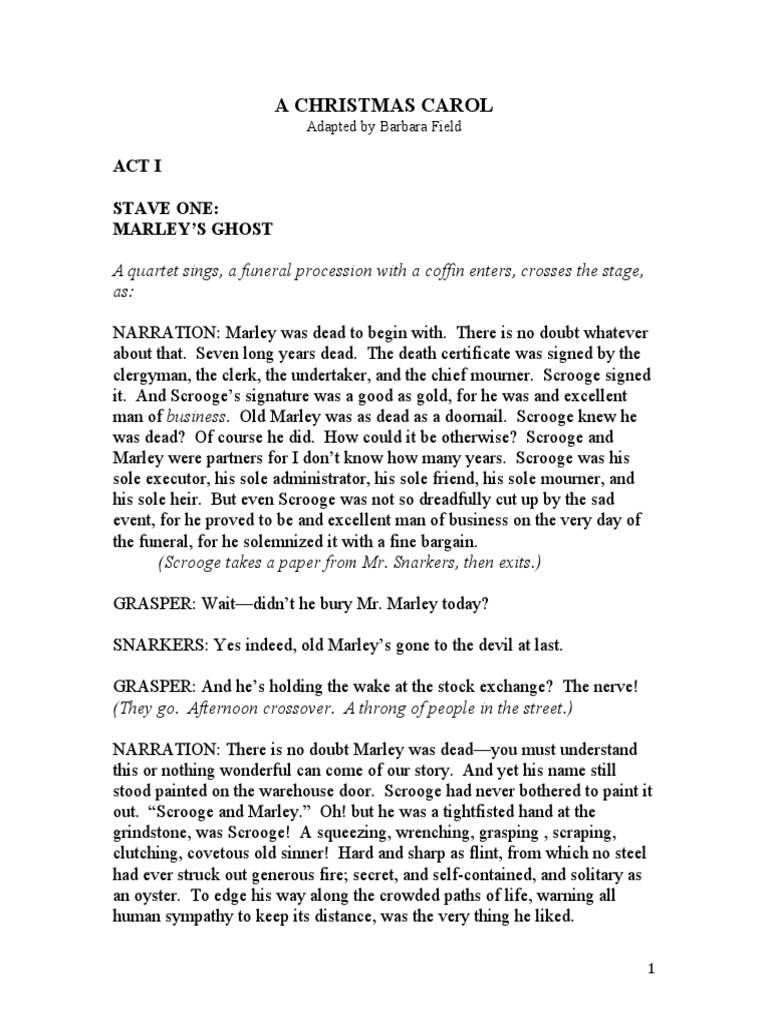 christmas carol script 2 | pdf | ebenezer scrooge | a christmas carol