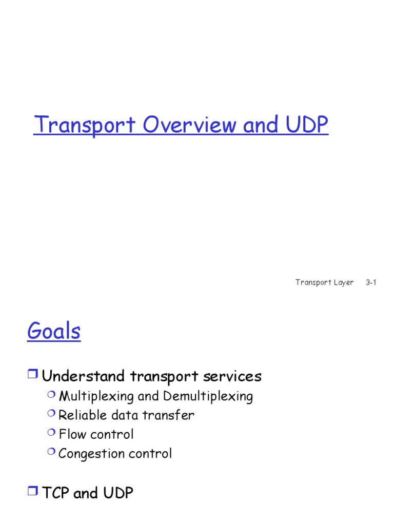 Understanding Transport Layer Protocols | PDF | Port (Computer ...