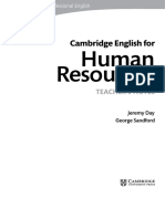 Cambridge English for HR Teacher Book