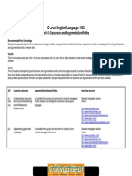 O Level English Language 1123: Unit 4: Discursive and Argumentative Writing