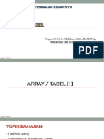 Pemerograman Komputer Aray Dan Tabel