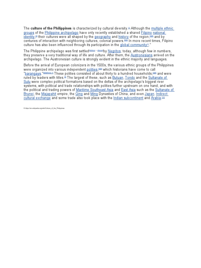 Cultural Diversity in the Philippines | PDF | Travel