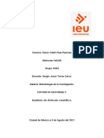 Actividad de Aprendizaje 2. Análisis de Artículo Científico.