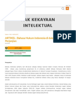 Bahasa Hukum Indonesia Di Dalam Surat Perjanjian - Unika Atma Jaya
