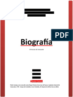 Biografía: República Bolivariana de Venezuela Ministerio Del Poder Popular para Educación. E.T.R Francisco Fajardo