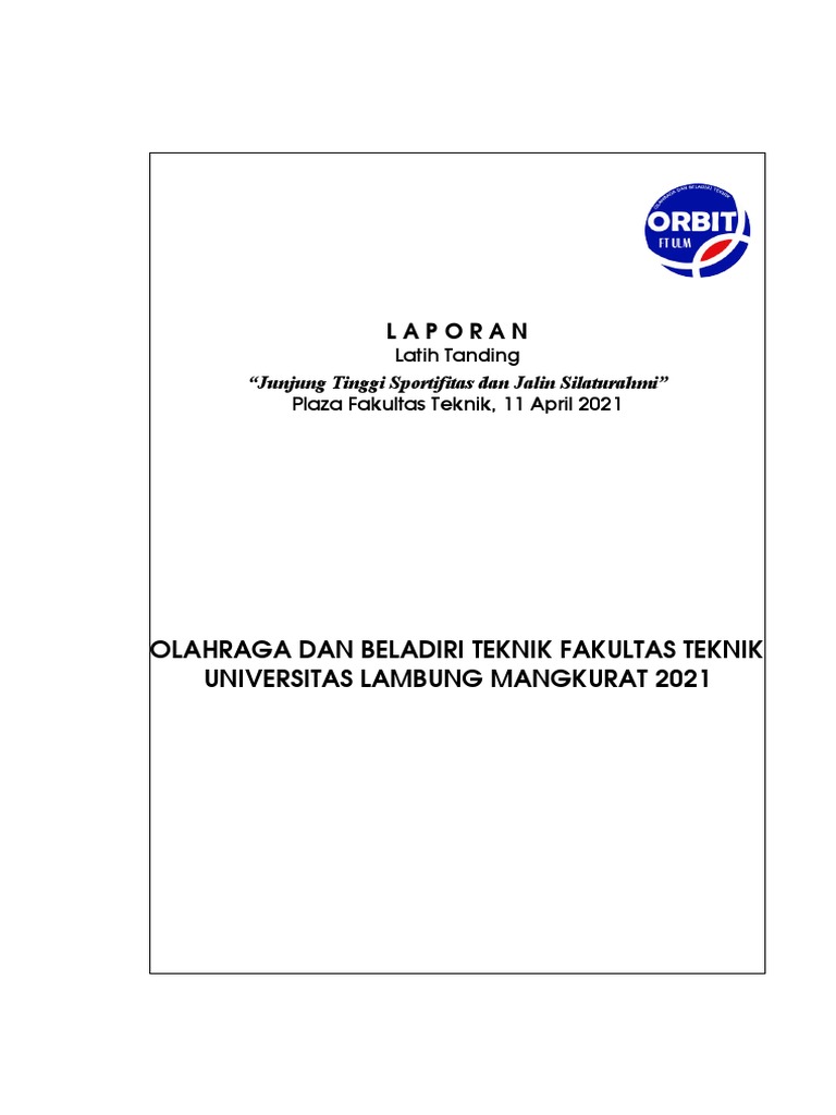 Latih Tanding UKM ORBIT ULM 2021 | PDF