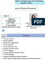 Measurement of Physical Parameters Course Content