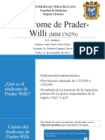 Síndrome de Prader-Willy (MIM 176270)