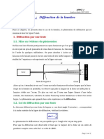 Signaux Physiques-Chapitre 12 (Bis) - Diffraction de La Lumiere