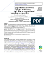 How Do High-Performance Work Systems Affect Innovation Performance? The Organizational Learning Perspective