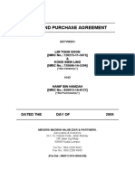 Sale and Purchase Agreement: Lim Tong Soon (NRIC No.: 720215-11-5073) & Kong Siew Ling (NRIC No.: 720606-14-5294)