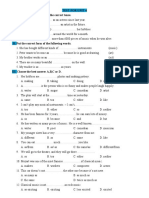 Verb tenses and grammar test for unit 4