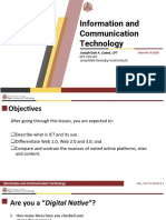 Information and Communication Technology: Joseph Dale A. Llanes, LPT