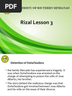 Rizal Lesson 3: University of Southern Mindanao