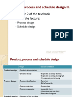 Product, Process and Schedule Design II.: Chapter 2 of The Textbook Plan of The Lecture