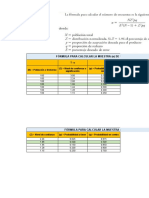 Unidad No. 3 Fórmula para Calcular La Muestra de Una Población