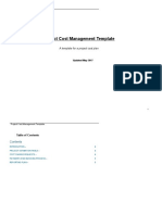 Project Cost Management Word Template