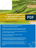 Change The Perspective of World For Agricultural Sector by Developing New Technologies and Equipment