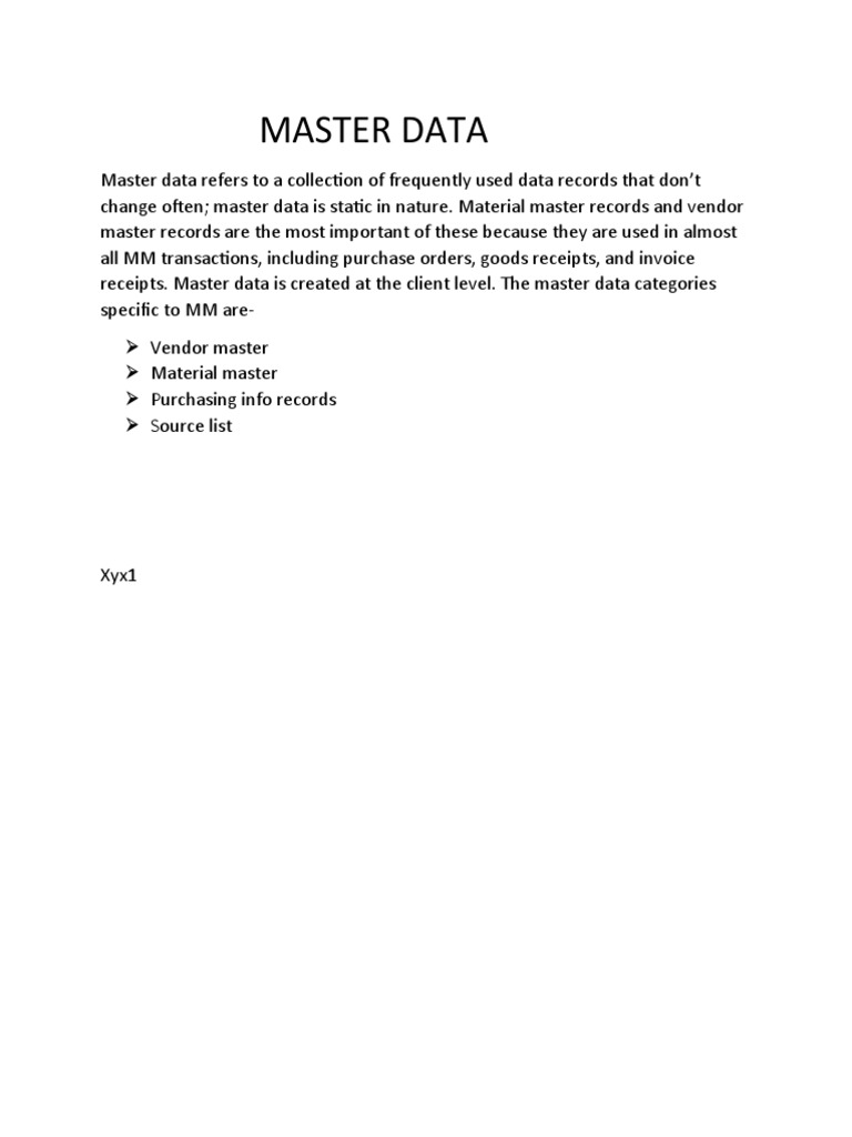 Master Data 2 | PDF | Business | Computers