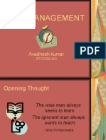 Time Management: Avadhesh Kumar