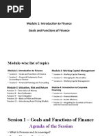 Session 1 Goal and Function of Finance