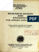 Research Design and Statistics for Applied Linguistics